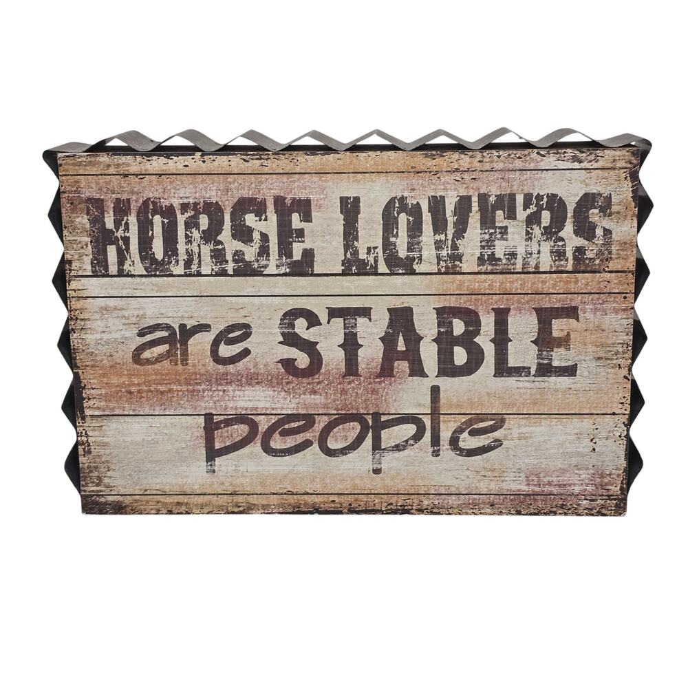 Cracker Barrel Wall Home Decor‎ Horse Lovers Are Stable People Cute Funny Rustic